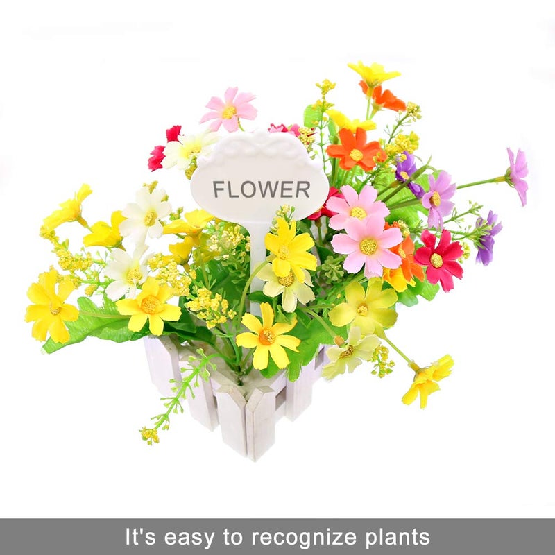 SumDirectÂ® 100pcs 2.68"x6.5" Thick Plastic Waterproof Plant T-Type Tags Markers Nursery Garden Labels (White) - Image 4